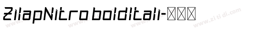 ZilapNitro boldItali字体转换